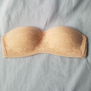 Nude Lace Push Up Bandeau